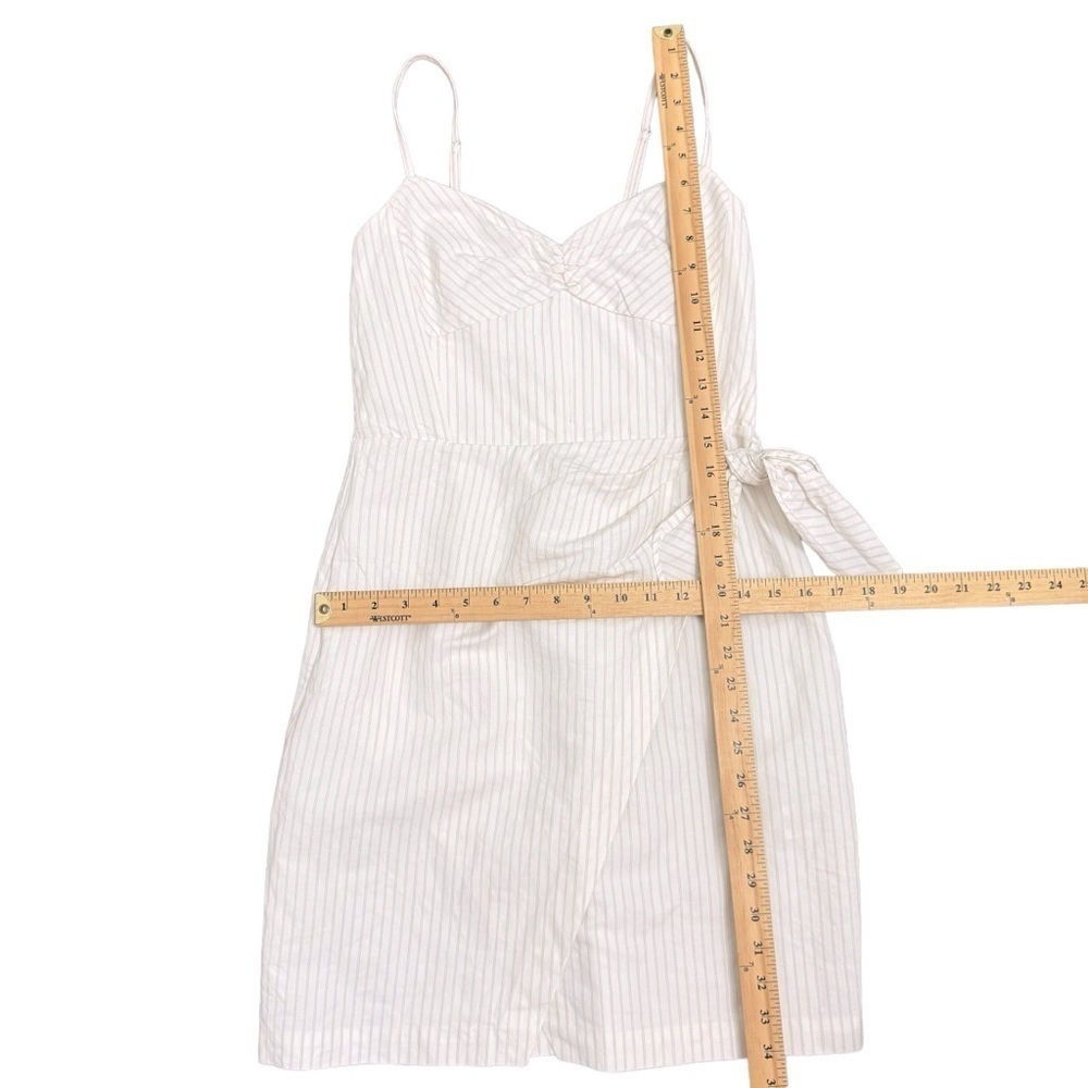 REBECCA TAYLOR Sleeveless Linen Blend Wrap Dress Sz 6 - Picture 10 of 12